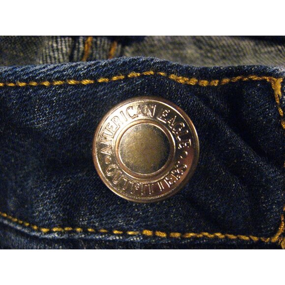 American Eagle Womens CUTOFF JEAN SHORTS Low Rise Sequin Pockets W 28 MEASURED - Picture 6 of 10